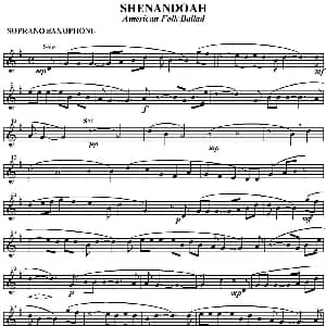 萨克斯谱 | SHENANDOAH 四重奏 高音萨克斯分谱