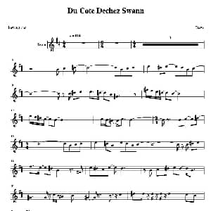 萨克斯谱 | Du Cote De Chez Swann