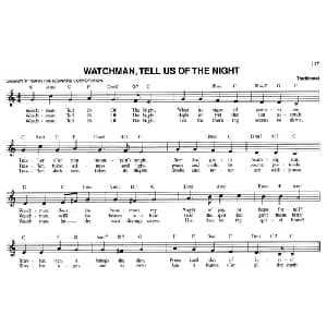 WATCHMAN, TELL US OF THE NIGHT_外国歌谱