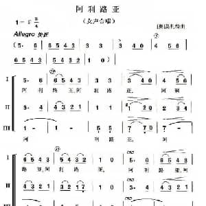 阿里路亚_外国歌谱_词曲: 奥 莫扎特