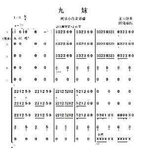 九妹_歌曲简谱_词曲:王云好曲 陈健