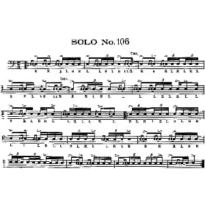 美国军鼓 SOLO No.106 110 爵士鼓谱