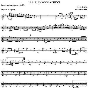 萨克斯谱 | ELITE SYNCOPATIONS 四重奏 高音萨克斯分谱