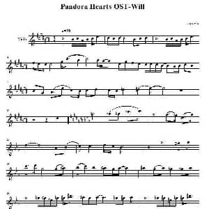 小提琴谱 | Pandora Hearts OST Will
