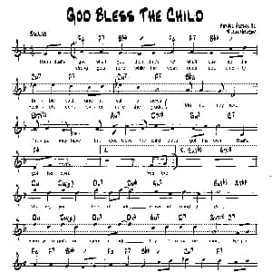 GOD BLESS THE CHILD 降B爵士乐谱