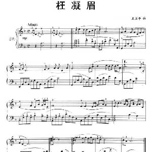 枉凝眉 钢琴谱 王立平