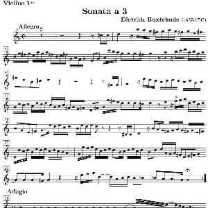 小提琴谱 | Sonata No.3 第三号小提琴奏鸣曲 Violino 1分谱 布克斯特胡德