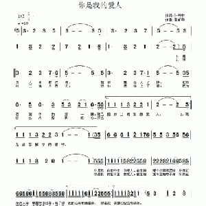 你是我的爱人_通俗唱法乐谱_词曲:孙书林 高闻华