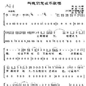 叫我们怎么不歌唱_歌谱投稿_词曲:杨星火词 罗念一