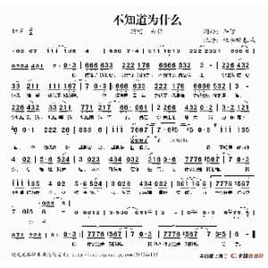 不知道为什么_歌谱投稿_词曲:李仿 李仿