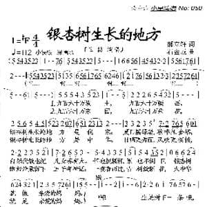 银杏树生长的地方_歌曲简谱_词曲:郝立轩 石金城
