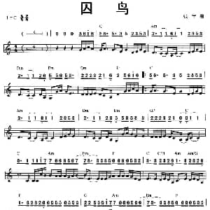 口琴谱 | 囚鸟 线简谱混排版 张宇
