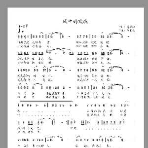 风中的玫瑰_歌曲简谱_词曲:蒋卓桦 杨东亮