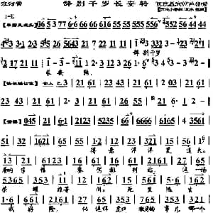 京剧谱 | 辞别千岁长安转 马派 淮河营 选段 琴谱