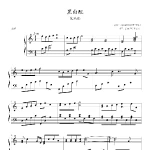 黑白配 钢琴谱