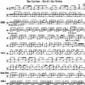 Red Hot Chili Peppers Dani california 爵士鼓谱
