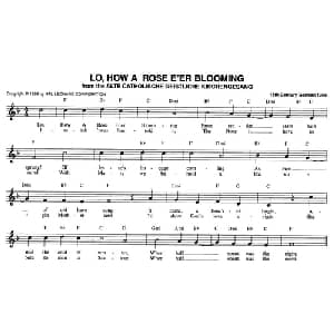LO,HOW A ROSE E'ER BLOOMING_外国歌谱