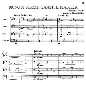 小提琴谱 | BRING A TORCH,JEANETTE,ISABELLA 弦乐四重奏