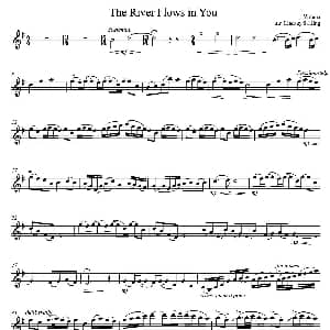 小提琴谱 | The River Flows in You