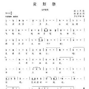 贵妇怨_民歌简谱_词曲:陈颖波 多吉华洛