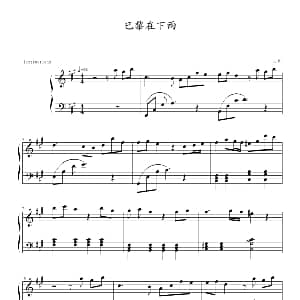 巴黎在下雨 钢琴谱 天星