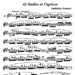 小提琴谱 | 42首练习曲或隨想曲之14 克莱采尔