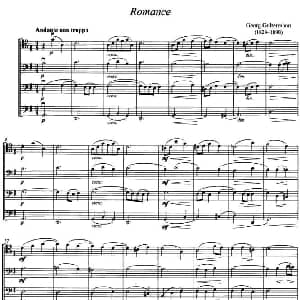 小提琴谱 | Romance 弦乐四重奏