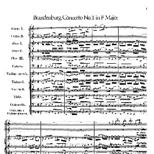小提琴谱 | Brandenburg Concerto No.1 in F Major 勃兰登堡协奏曲第一号 巴赫 Bach