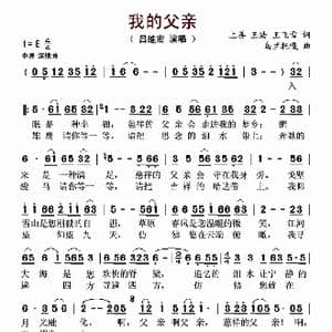 我的父亲_歌谱投稿_词曲:上善 王浩 王飞雪 乌兰托嘎