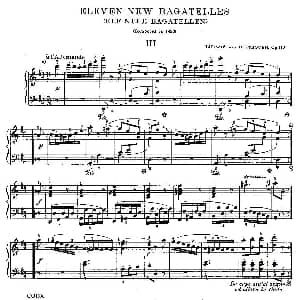 贝多芬钢琴小品Op.119 之三 钢琴谱 贝多芬