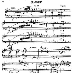 Fantasie in E flat Maj Op 18 钢琴谱
