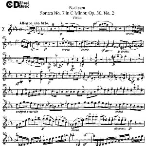 小提琴谱 | Violin Sonata No.7 in C Minor Op.30 No.2