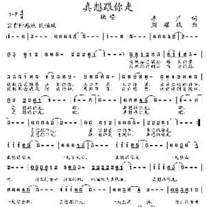 真想跟你走_歌曲简谱_词曲:李严 周耀斌