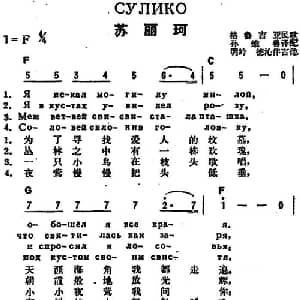 苏丽珂 前苏联 _外国歌谱_词曲: 孙维善译配