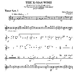 萨克斯谱 | THE X MAS WISH 第一次中音萨克斯分谱