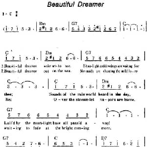 Beautiful Dreamer 美国 _外国歌谱
