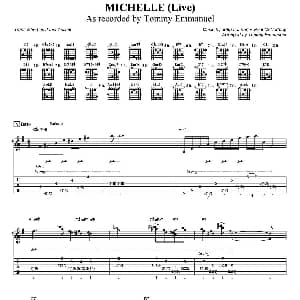 tommy emmanuel michelle 吉他谱
