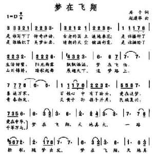 梦在飞翔_民歌简谱_词曲:房千 赵建华
