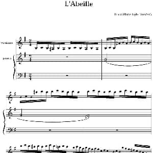 小提琴谱 | L'Abeille 小提琴 钢琴伴奏 舒伯特