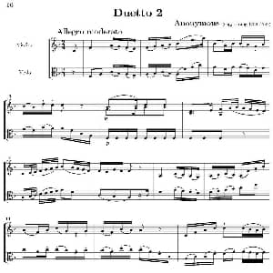 Duetto 2 小提琴 中提琴 阿诺尼莫斯