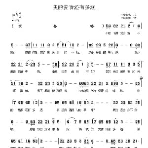 我的爱情还有多远_通俗唱法乐谱_词曲:晚风 琴诗