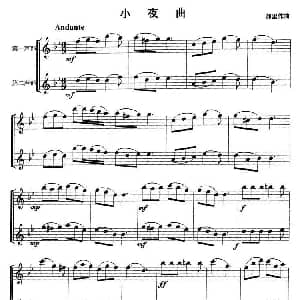 萨克斯谱 | 小夜曲 二重奏 加里作曲版 加里