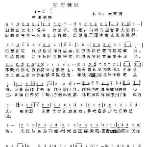 新野情歌_通俗唱法乐谱_词曲:天宗健 天宗健