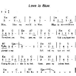 Love Is Blue 美国 _外国歌谱