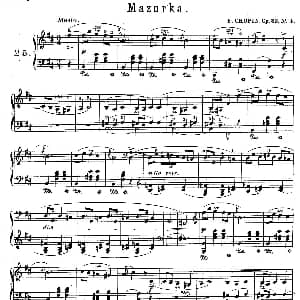 Quatre Mazurkas Op.33 钢琴谱 肖邦 chopin