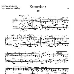 Four Excursions Op.20 钢琴谱 塞谬尔 巴伯 Samuel Barber