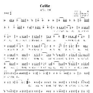 Ceilie_歌曲简谱_词曲:未见钗头凤 高翔