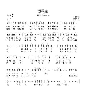 那朵花_歌曲简谱_词曲:荣荣 黄进军