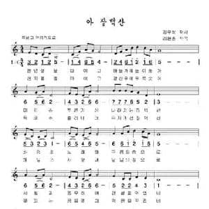 啊,长白山_民歌简谱_词曲: 李炫春