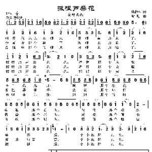 拔根芦柴花_歌谱投稿_词曲:钱静人 费克